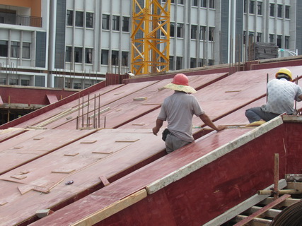 建筑模板搭建現(xiàn)場